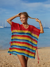 Load image into Gallery viewer, Cutout Striped Cover-Up with Tassel
