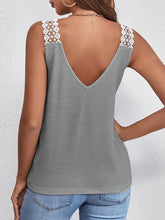 Load image into Gallery viewer, Full Size Lace Detail V-Neck Tank
