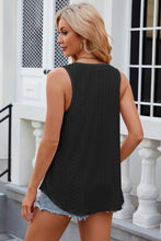 Load image into Gallery viewer, Eyelet Scoop Neck Wide Strap Tank
