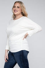 Load image into Gallery viewer, Plus Luxe Rayon Boat Neck 3/4 Sleeve Top
