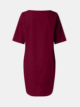 Load image into Gallery viewer, Full Size Round Neck Half Sleeve Dress with Pockets

