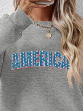 Load image into Gallery viewer, AMERICA Round Neck Dropped Shoulder Sweatshirt
