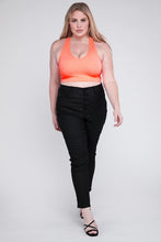 Load image into Gallery viewer, Plus Ribbed Cropped Racerback Tank Top
