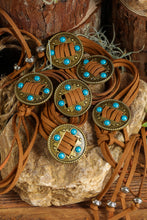 Load image into Gallery viewer, Chestnut Western Turquoise Decor Layered String Tassel Belt
