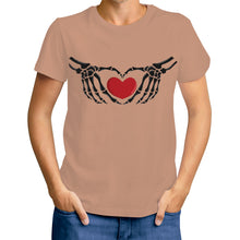 Load image into Gallery viewer, Ti Amo I love you - Exclusive Brand - Feldspar - Skeleton Hands with Heart - Men&#39;s T-Shirt - Sizes XS-4XL
