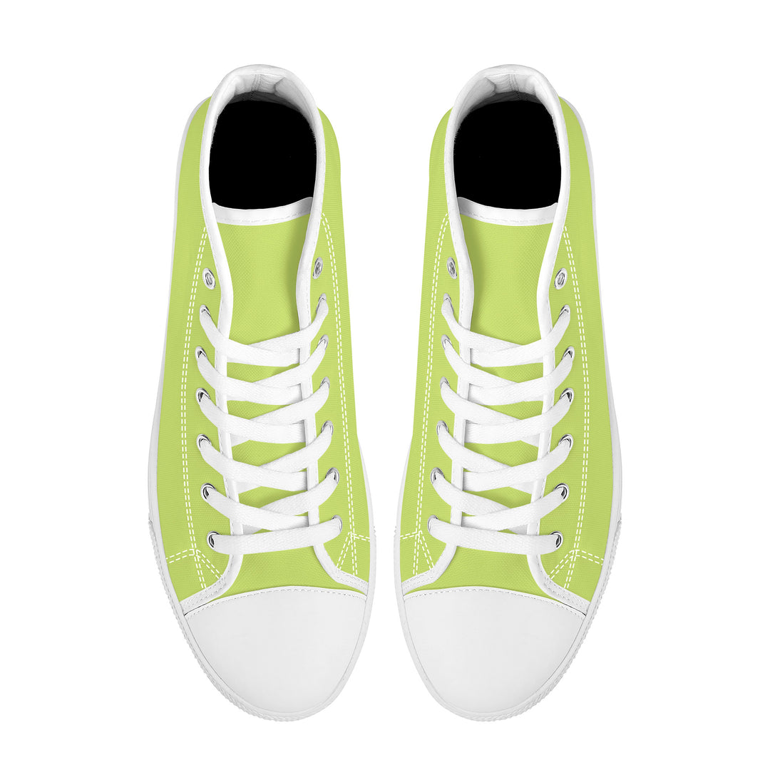 Ti Amo I love you - Exclusive Brand - Yellow Green - High-Top Canvas Shoes - White Soles
