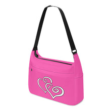 Load image into Gallery viewer, Ti Amo I love you - Exclusive Brand - Brilliant Rose - Double White Heart - Journey Computer Shoulder Bag
