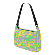 Load image into Gallery viewer, Ti Amo I love you - Exclusive Brand - Pear Yellow, Cadet Blue, Can Can, Pastel Green Camouflage - Journey Computer Shoulder Bag
