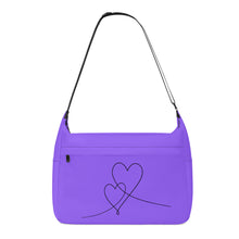 Load image into Gallery viewer, Ti Amo I love you - Exclusive Brand - Heliotrope 3 - Double Script Heart - Journey Computer Shoulder Bag
