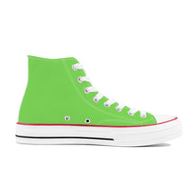 Load image into Gallery viewer, Ti Amo I love you - Exclusive Brand - Pastel Green - White Daisy - High Top Canvas Shoes - White  Soles
