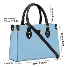 Load image into Gallery viewer, Ti Amo I love you - Exclusive Brand - Jeans Blue - Luxury Womens PU Tote Bag - Black Straps
