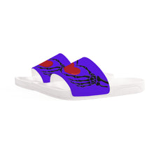 Load image into Gallery viewer, Ti Amo I love you - Exclusive Brand - Dark Purple - Skeleton Hands with Heart -  Slide Sandals - White Soles
