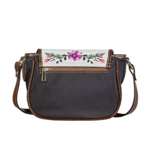 Load image into Gallery viewer, Ti Amo I love you - Exclusive Brand - Concrete - Pink Floral -  Saddle Bag
