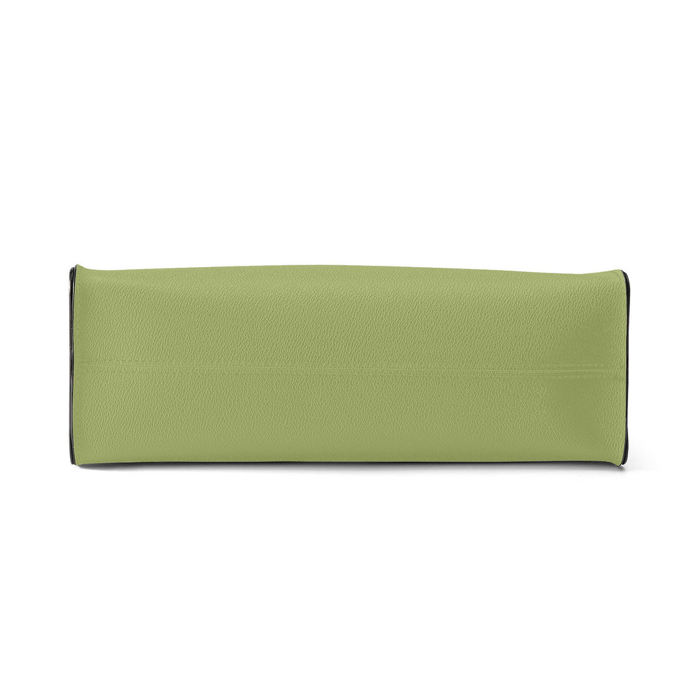 Ti Amo I love you - Exclusive Brand - Green Smoke - Luxury Womens PU Tote Bag - Cream Straps