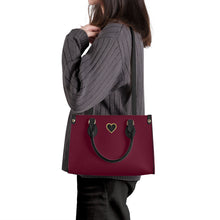 Load image into Gallery viewer, Ti Amo I love you - Exclusive Brand - Castro Red - Luxury Womens PU Tote Bag - Black Straps
