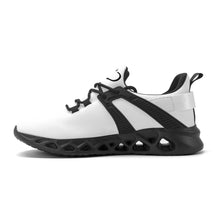 Load image into Gallery viewer, Ti Amo I love you - Exclusive Brand - White - Double Black Heart - New Elastic Sport Sneakers - Black Soles
