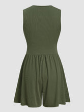 Load image into Gallery viewer, Ruched Plunge Sleeveless Romper
