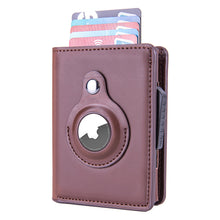 Load image into Gallery viewer, Mens Rfid Card Holder Wallets Money Bag Black Short Purse Small Leather Slim Wallets Mini Wallets For Airtag
