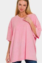 Load image into Gallery viewer, Zenana Full Size Washed Round Neck Drop Shoulder Oversized T-Shirt
