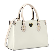 Load image into Gallery viewer, Ti Amo I love you - Exclusive Brand  - Buttery White - Luxury Womens PU Tote Bag - Cream Straps
