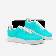 Load image into Gallery viewer, Ti Amo I love you - Exclusive Brand  - Aqua / Cyan - Skeleton Hands with Heart - Low Top Unisex Sneakers
