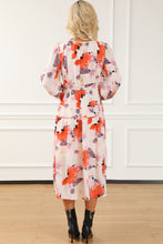 Load image into Gallery viewer, Printed V-Neck Balloon Sleeve Dress
