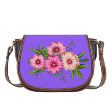 Load image into Gallery viewer, Ti Amo I love you - Exclusive Brand - Heliotrope 3 - Pink Floral - Saddle Bag
