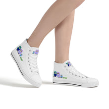 Load image into Gallery viewer, Ti Amo I love you - Exclusive Brand - White - 3 Owls - High-Top Canvas Shoes - White
