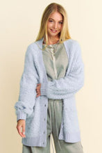 Load image into Gallery viewer, Davi &amp; Dani Ribbed Hem Button Up Long Sleeve Cardigan
