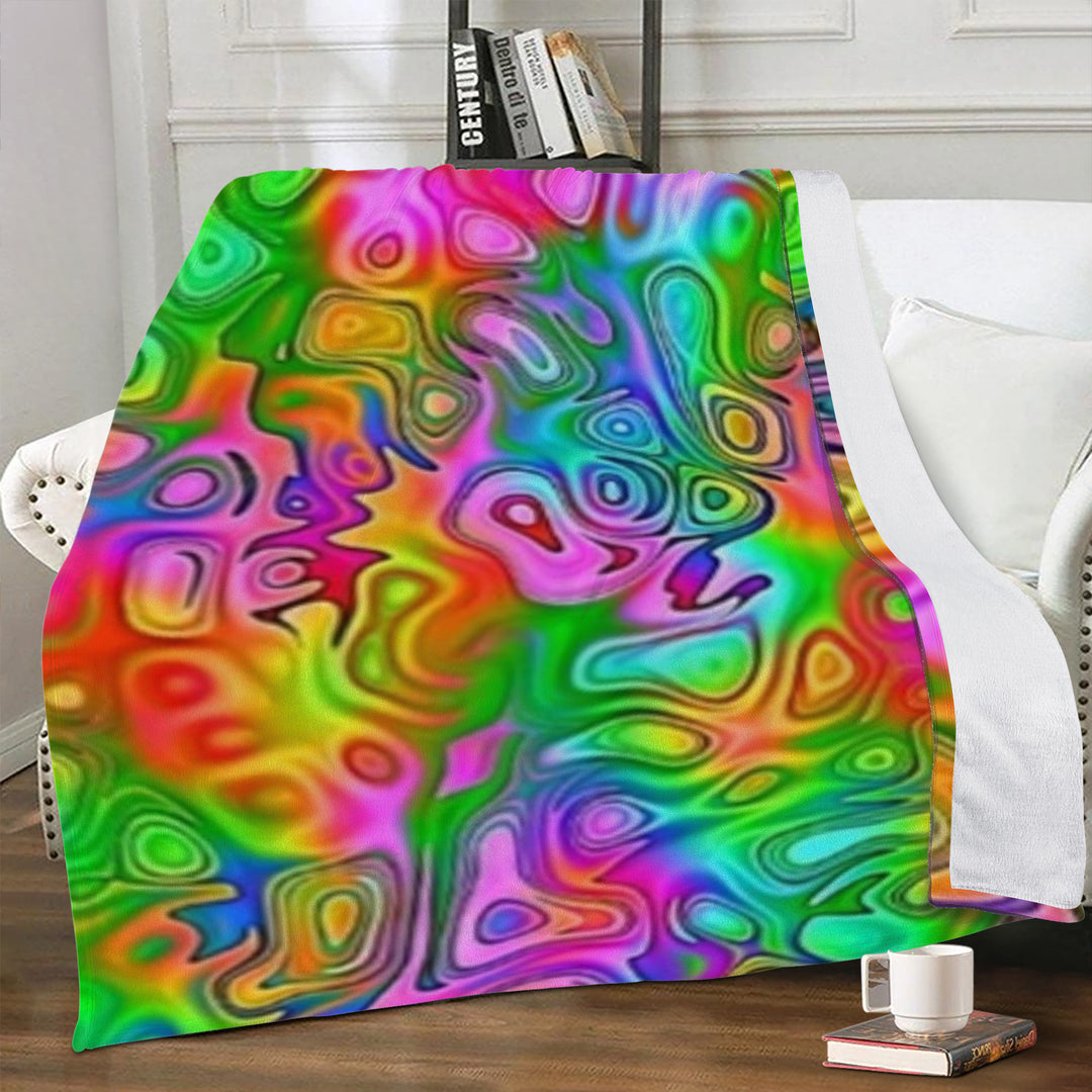 Ti Amo I love you - Exclusive Brand  - Rainbow Kaleidoscope - Micro Fleece Blankets