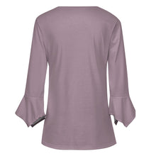 Load image into Gallery viewer, Ti Amo I love you - Exclusive Brand - Mountbatten Pink Women&#39;s Ruffled Petal Sleeve Top
