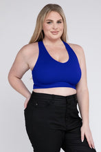 Load image into Gallery viewer, Plus Ribbed Cropped Racerback Tank Top
