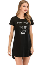 Load image into Gallery viewer, Graphic Round Neck Short Sleeve Lounge Dress
