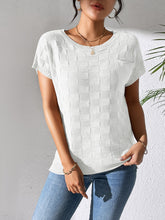 Load image into Gallery viewer, Round Neck Short Sleeve Knit Top
