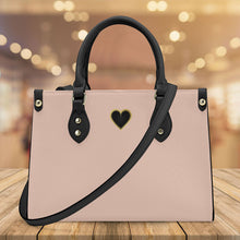 Load image into Gallery viewer, Ti Amo I love you - Exclusive Brand - Tea Rose 2 - Luxury Womens PU Tote Bag - Black Straps
