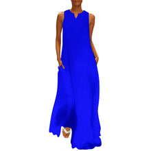 Load image into Gallery viewer, Ti Amo I love you - Exclusive Brand  - Blue - Sleeveless - Long dress
