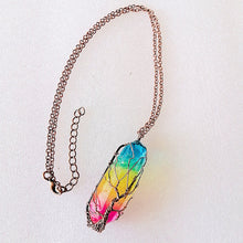 Load image into Gallery viewer, Stone Crystal Pillar Tree Of Life Pendant Fashion Necklace
