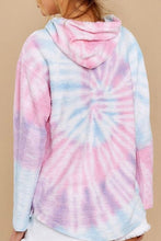 Load image into Gallery viewer, Drawstring Tie-Dye Long Sleeve Hoodie
