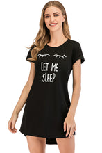 Load image into Gallery viewer, Graphic Round Neck Short Sleeve Lounge Dress
