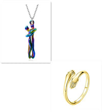 Load image into Gallery viewer, Love Hug Necklace Unisex Men Women Couple Jewelry Simple Temperament Clavicle Chain Gift
