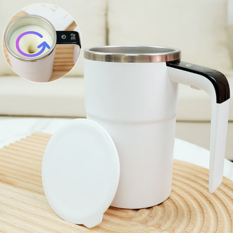 Electric Coffee Mug USB Rechargeable Automatic Magnetic Cup IP67 Waterproof Food-Safe Stainless Steel For Juice Tea Milkshakes Kitchen Gadgets