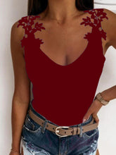 Load image into Gallery viewer, Full Size Lace Detail Scoop Neck Tank
