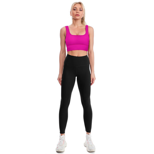 Ti Amo I love you- Exclusive Brand  - Hollywood Cerise - Short Comfortable Yoga Bra - Vest Top - Sizes S-2XL