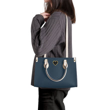 Load image into Gallery viewer, Ti Amo I love you - Exclusive Brand - Pickled Bluewood - Luxury Womens PU Tote Bag - Cream Straps
