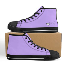 Load image into Gallery viewer, Ti Amo I love you - Exclusive Brand - Lucid Lavender - Paper Airplane - High-Top Canvas Shoes - Black Soles
