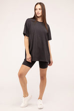 Load image into Gallery viewer, Cotton Round Neck Top &amp; Biker Shorts Set
