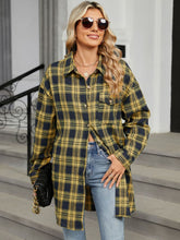 Load image into Gallery viewer, Plaid Collared Neck Long Sleeve Shirt
