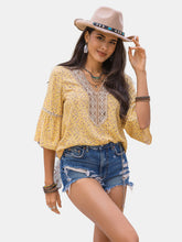 Load image into Gallery viewer, Ditsy Floral V-Neck Blouse
