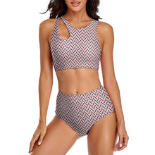 Load image into Gallery viewer, Ti Amo I love you - Exclusive Brand - Split 2pc Strappy Swimsuit
