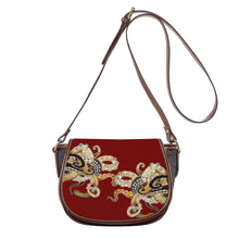 Load image into Gallery viewer, Ti Amo I love you - Exclusive Brand - Dark Burgundy - Octopi - Saddle Bag
